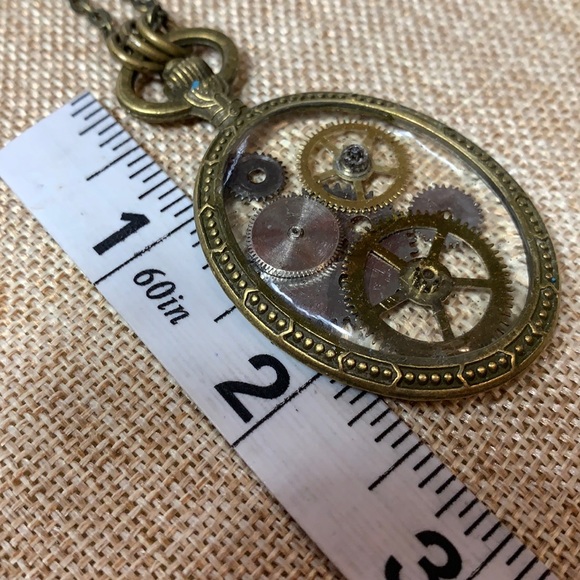 Steampunk Gears necklace One of a kind Handmade - Picture 5 of 8